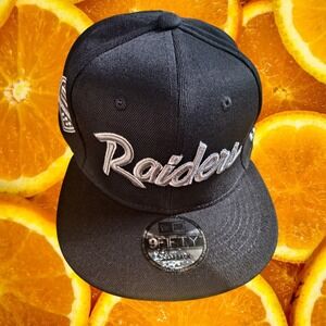 New Era Raiders‎ 9FIFTY Snapback Hat NFL Black Silver Anniversary